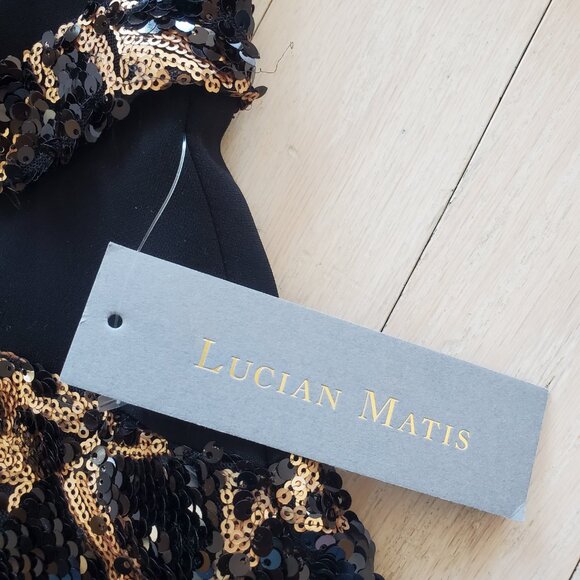 LUCIAN MATIS ! Squains V-neck Dress (US/4) - Picture 6 of 14